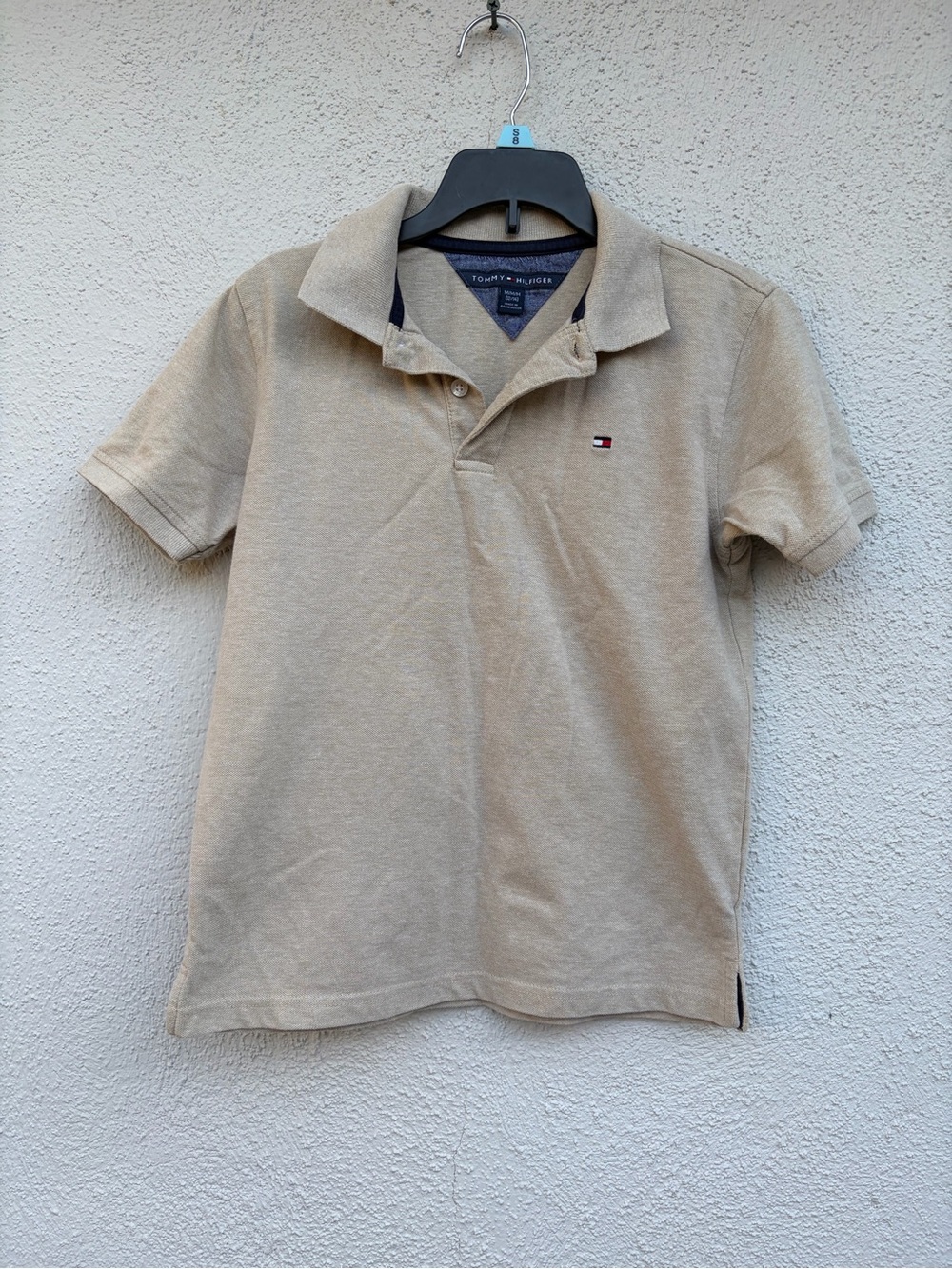 Tommy Hilfiger Kids Tan Polo with Flag Logo Size M